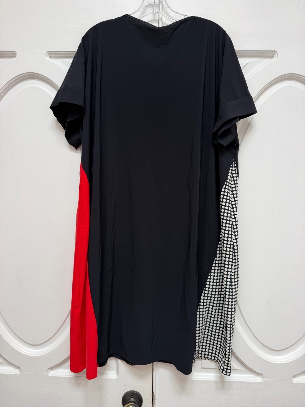 Tekbika M midi dress with Red & Patterned Side Panels - Picture 6 of 6